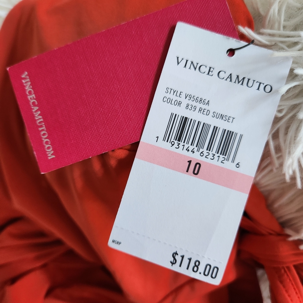 NWT Vince Camuto One-piece Sunset Orange Swimsuit Size 10 - Picture 5 of 5